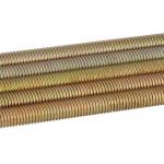 ASTM 3/8 1/2 1 Meter Yellow Zinc Plated Color Threaded Steel Rod For Metal
