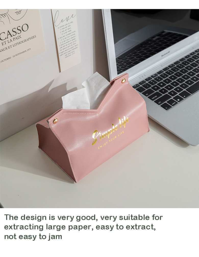 Retro Car Design Leather Square Tissue Box Holder for Reusable Toilet Paper and Decor