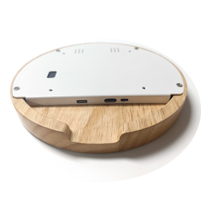 5 Inch Wood Frame Round LCD Display Touch Screen 1080x1080 250nits TYPE-C Micro USB