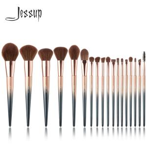 Quality Jessup 18 Pieces Starry Black Pony Hair Essential Makeup Brushes Set T264 wholesale