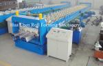 Shaft Bearing Steel Roof Sheet Making Machine , Metal Roll Forming Equipment 15m
