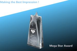 Quality crystal award/acrylic trophy/acrylic award/crystal top star award/crystal top star trophy wholesale