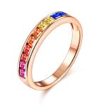 8.3in 0.07oz Sterling Silver Crystal Ring 14k Cubic Zirconia Engagement Rings