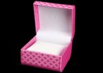 Pink Colorful Women Watch Box Plastic Covered Full Color Offset Printing