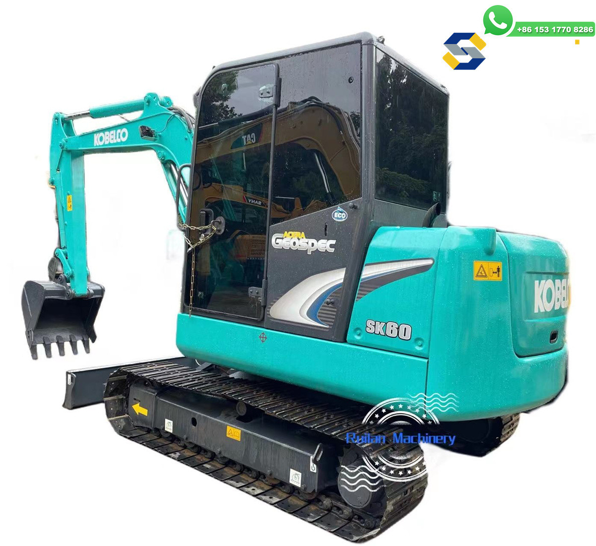 Excellent Condition Original Design Japanese Excavator Used 6 TON Kobelco 60 SK60 SK60-8 Mini Digger in Cheap Price
