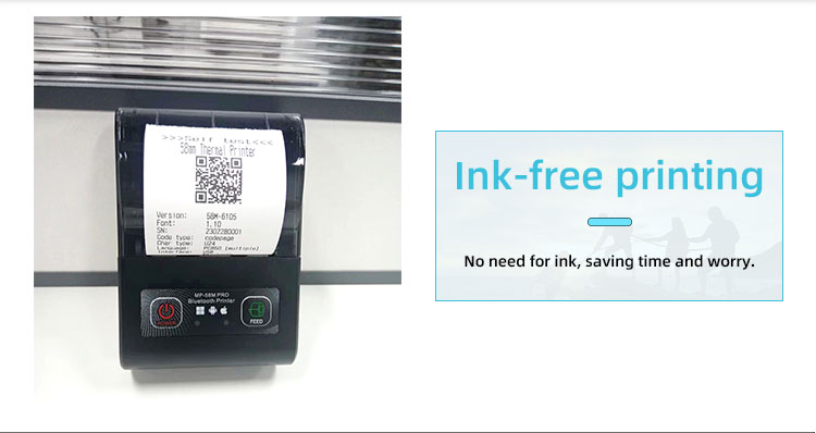 MP-58M Portable 58MM Mini Wireless Thermal Printer for POS/ESC Command Compatibility
