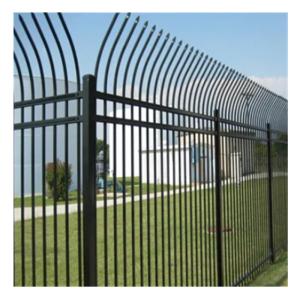 Quality Farm Fence 6ftx8ft Black Metal Garden Fence with Anti-Rust Galvanized Coating wholesale