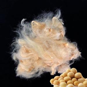 Quality Anti Ultraviolet Natural Color Soybean Protein Staple Fiber 51MM Length wholesale