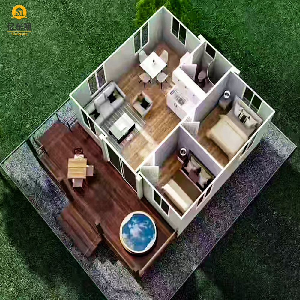 Galvanized Steel Frame Prefab Storage Container Homes Extended Container House
