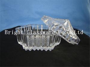 Quality hot-selling clear glass candy container with lid, fruit plate wholesale wholesale