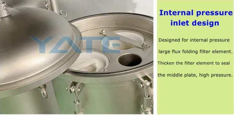 High Flow Filter Cartridge 0.1micron Stainless Steel Bag Filter Housing
