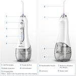 Household Battery Operated Water Picks , IPX7 cordless dental flosser