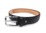 Custom Luxury Mens Leather Dress Belt Wide 3.5cm Logo Printing Stretchable