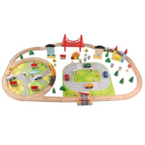 Quality Kids Wooden Railway Track Toy Competible For All Brands Track Educational wholesale