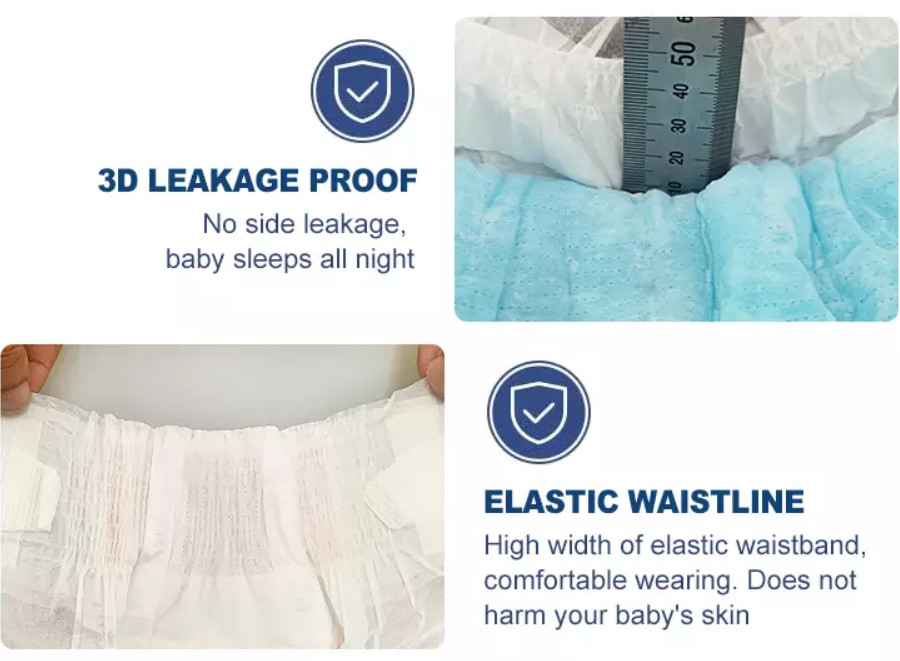 Soft Unisex Baby Pull up Diapers No Stimulation Disposable Super Absorption