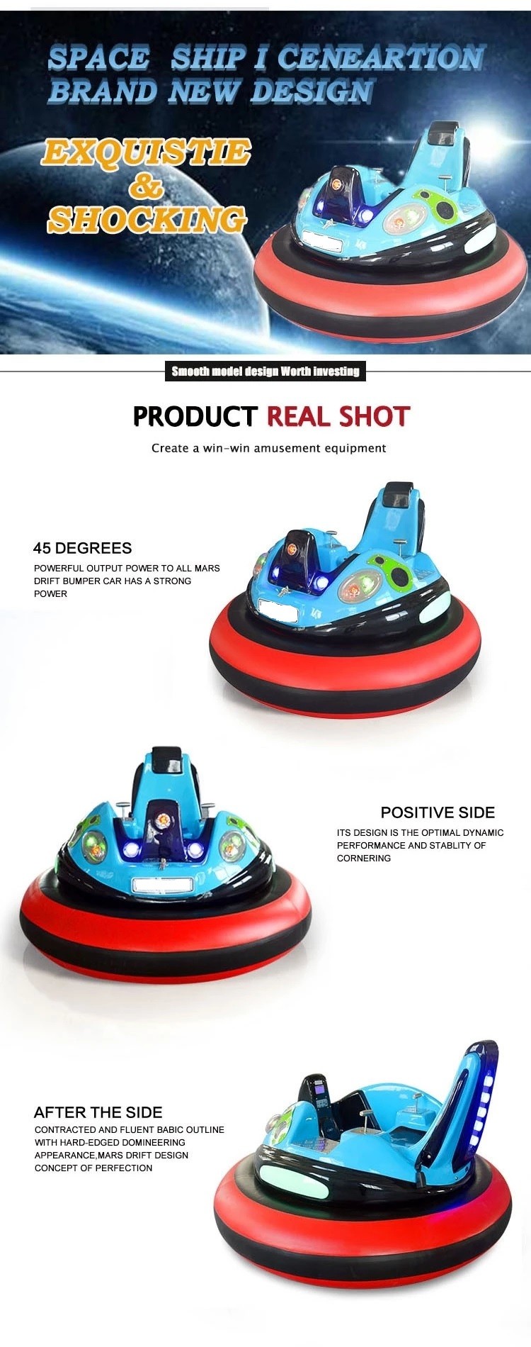 American Standard Adult Bumper Cars With Remote Control Operated