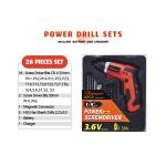 3.6 v electric screwdriver 9pcs Variable Speed Cordless Drill Led Working Light