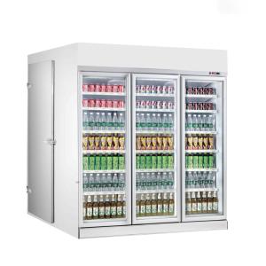 Quality Supermarket Refrigerated Showcase Glass Door Cold Room wholesale