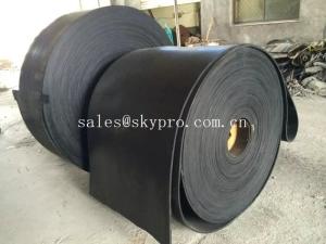Quality Multi-ply black EP rubber conveyor belt abrasion and heat resistant wholesale