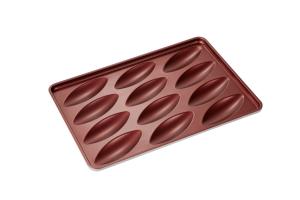 Quality 530x380x32.8mm 12 Links Croissant Aluminized Steel Baking Pans wholesale