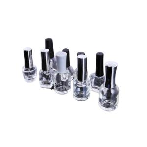 Quality Aluminum Caps Empty Glass Nail Polish Bottles , 10ml 12ml 15ml Empty Nail Polish Bottles wholesale