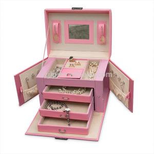 Quality Durable Big Pink Luxury Jewelry Box Lightweight Custom Logo Eco Friendly wholesale
