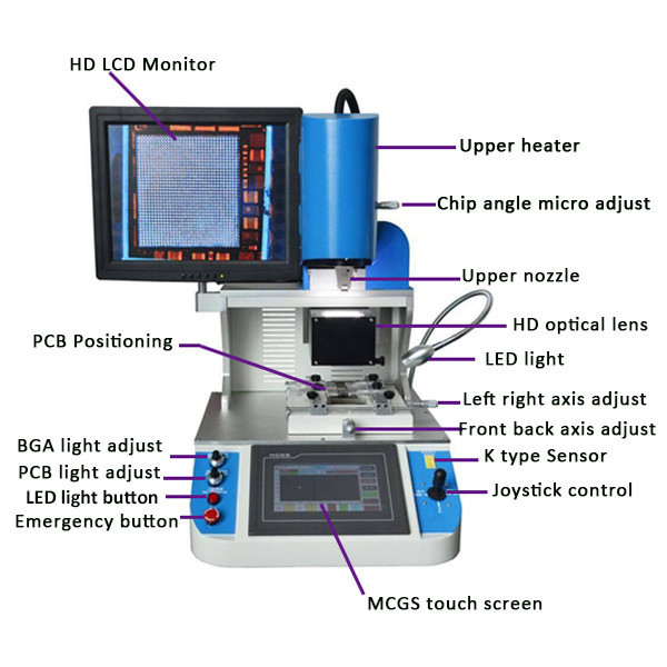 Digital Hot Air Infrared BGA Rework Station WDS-700 Phone IC Removal