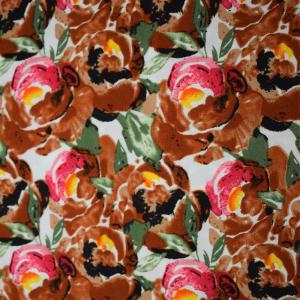 Quality Plain Digital Printing Rayon Silk Jacquard Floral Dress Fabric 45S*45S wholesale