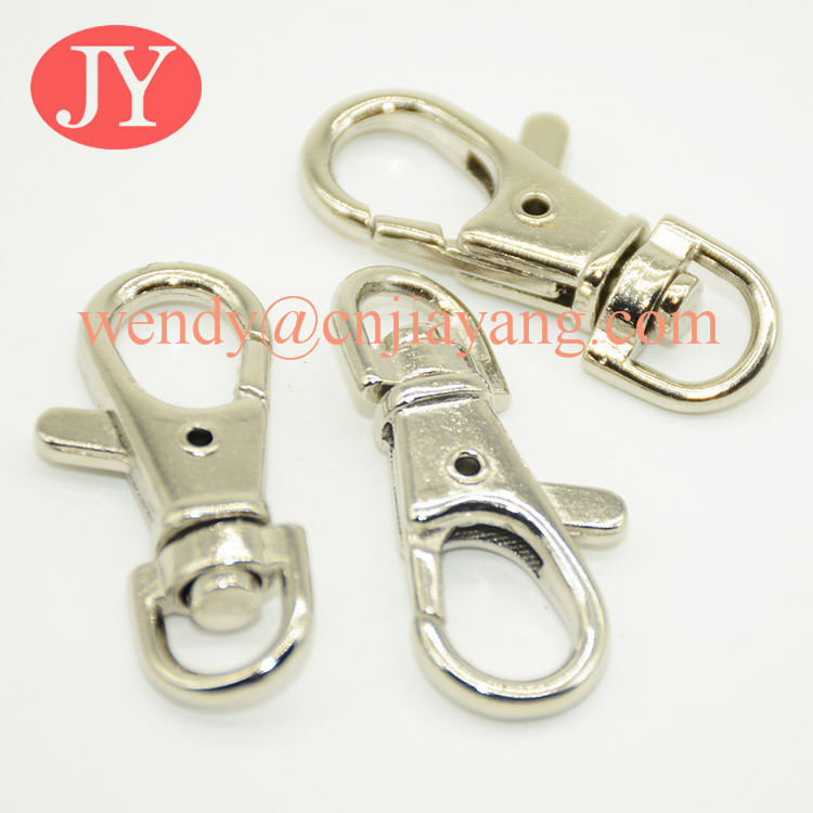 Jiayang Silver metal ripple key chain key ring with chain