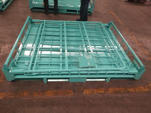 Quality Movable 1 Ton Capacity Metal Pallet Cages With Steel Slabs wholesale