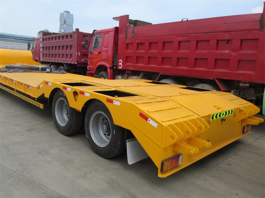 Manufacture 150 ton 4 Row 8 Axles Semi-Trailer for Heavy Duty Equipment Transportation