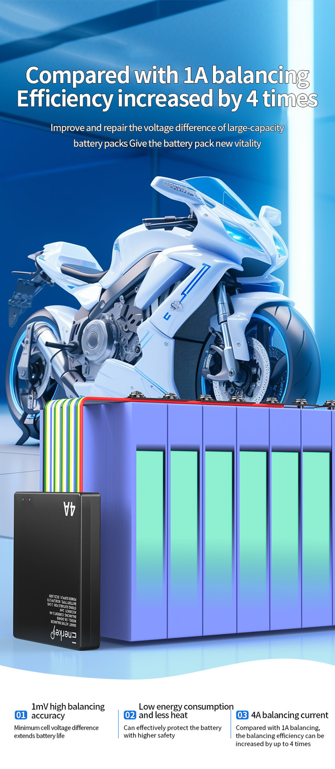 Enerkey Active Balancer Bluetooth 4A 2S-24S Battery Equalizer With Mobile App For Lifepo4/Li-ion