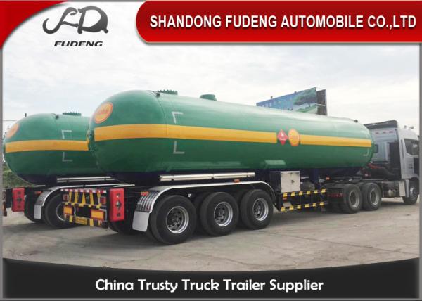 Fudeng 3 Axles Max 25Tons / 60m3 / 60000Liters Lpg Propane Tanker , LPG