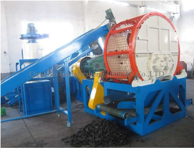 heavy duty waste tire block cutter rubber machine to cut tire strips to blocks