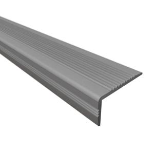 China Non-Slip Rubber Stair Nosing Edge Trim Strips for Tile Wood Grey Stair Edge Protector on sale