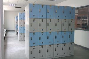 Quality 4 Tier IOT Locker PVC Material Beige / Blue Door 2000 × 933 × 470 For School wholesale