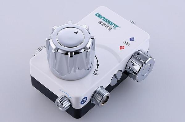 Cheap 304 Stainless Steel Electronic Water Mixing Valve Solar White Water Heater Faucet 12.5x8x10cm for sale