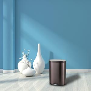 Quality Rustproof 320mm Height Stainless Steel Step Trash Can wholesale