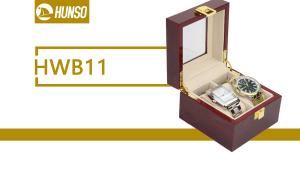 Quality Custom Logo Wrist Watch Storage Box Printed Wooden Gold Lock 2 Sets wholesale