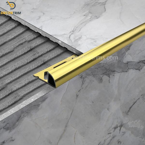 10mm Round Shape Tile Metal Edge Trim Aluminium 6063 Outside Corner
