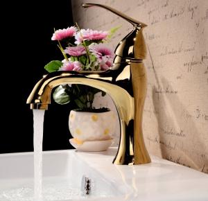 Quality Modern single lever polished brass bathroom faucet bath taps wholesale