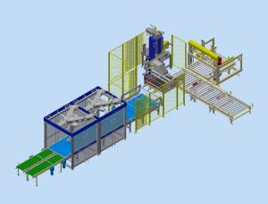 Quality Robotic Automation Marshaling Station Bag Beverage Palletizer Single Column wholesale