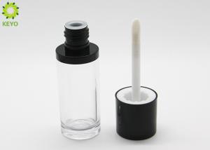 Quality Round Plastic Lip Gloss Tube / Empty Foundation Containers With Brush Capacity 20ml wholesale