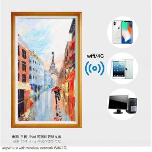 Quality UHD 4K 43&quot;inch wood frame LCD Video player TV WIFI Android advertising signage display totem for commercial exhibition home shop wholesale