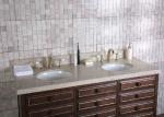 Simple Elegant Custom Bathroom Vanity Tops White Sink Built In Type