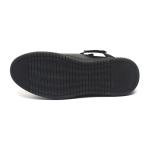 Fashionable Black Lace Up Mens Genuine Leather Sneakers