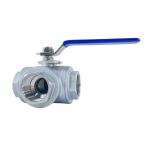 ISO9001 Standard Three-Way Ball Valve Made of Corrosion-Resistant Stainless