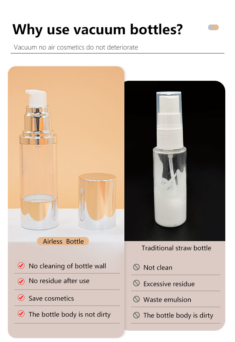 15ml/30ml/50ml/80ml/100ml/120ml Customized Color Lotion/ Cream Airless Bottle Personal Care Cosmetic Packaging Conatiner