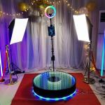 Portable 360 Spin Video Booth LED Selfie Live Photo Booth Wedding Slow Motion