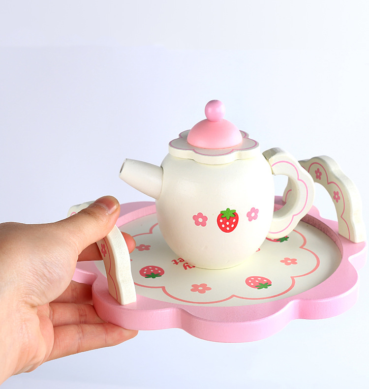 Lemon Simulation Kitchen Wooden Set Creative White Afternoon Tea